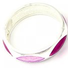 BLA4154FU-enameled metal and hinge enclosure bangle