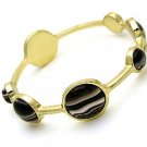 BG1200MUBRGO-Circle Stone Metal Bangle