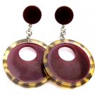 EK2012RD-lucite animal print  trend earrings