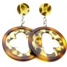 EK2011BR-lucite animal print trend earrings
