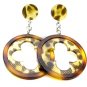 EK2011BR-lucite animal print trend earrings