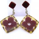 EK2014RD-lucite animal print trend earrings