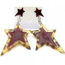 EK2106RD-lucite animal print trend earrings
