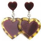 EK2007RD-lucite animal print trend earrings