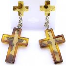 EK2006BR-lucite animal print trend earrings