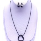 NE00907HE-HEART NECKLACE SET