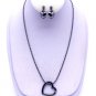 NE00907HE-HEART NECKLACE SET