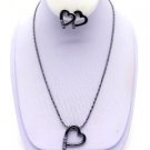 NE00607HE-HEART NECKLACE SET