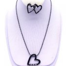 NE00507HE-HEART NECKLACE SET