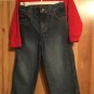 Lee Authentic Med Wash Utility Jeans & J.Khaki Red L.S. Shirt 3T Boys 100%Cotton