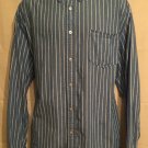 Aeropostale Men's XL Shirt Button Down Long Sleeves Stripes Blue & White Cotton