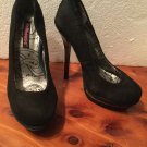 Dollhouse Women’s Size 7 Platform Stillettos Slip On Black Green 5.5” Heels