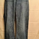 Twenty X Women's Size 13/34 Jeans Blue Denim Factory Distressed Five Pocket
