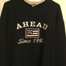 AHEAD Authentics Women’s Sz M Sweatshirt Black Tan White