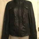 Black Rivet G11 Women’s Sz L Genuine Leather Black Biker Jacket Zip Front
