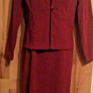 Miss Dorby Petite Women’s Size 10P Two Pc Maxi Dress Set Red Floral