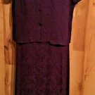 dressbarn Women’s Size10 Tall Two Piece Purple Sleeveless Maxi Dress & Necklace