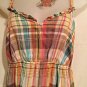 Old Navy Women&acirc;��s Sz Medium Sun Shirt Tank Top Sleeveless Multi Color Plaid