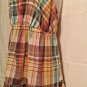 Old Navy Women&acirc;��s Sz Medium Sun Shirt Tank Top Sleeveless Multi Color Plaid