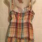 Old Navy Women&acirc;��s Sz Medium Sun Shirt Tank Top Sleeveless Multi Color Plaid