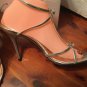 Wild Rose Misty 61 Size 9 Open Toe Sling Back Sandals Silver Metallic 4.5â Heel