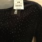 Impressions Women&acirc;��s SIze PS Pull Over Sweater Black High Sparkle Long Sleeves