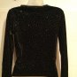 Impressions Women&acirc;��s SIze PS Pull Over Sweater Black High Sparkle Long Sleeves