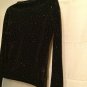 Impressions Women&acirc;��s SIze PS Pull Over Sweater Black High Sparkle Long Sleeves