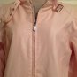 KC Collection Women's Sz M Jacket Coat Pale Pink Faux Leather Zip Front