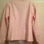 KC Collection Women's Sz M Jacket Coat Pale Pink Faux Leather Zip Front