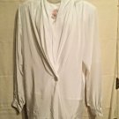 Joyce Women’s 2 Piece Long Sleeve Blazer S.S.Shirt Sz 18 White Floral Silky