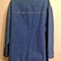 Studio Ease Women's 14W Blue Denim Button Front Shirt Long Sleeves 100% Cotton