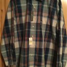 Van Heusen Studio Men’Sz XXL Slim Fit Plaid Button Front Dress Shirt Multi Color