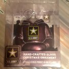 U.S. Army Kurt S Adler Hand Crafted Glass Hoodie Christmas Ornament Brown 4.5” H