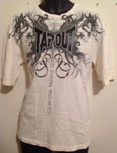 Official UFC Tapout Graphic Tee Shirt Boys 18-20 Short Sleeves White Black Gray