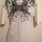 Official UFC Tapout Graphic Tee Shirt Boys 18-20 Short Sleeves White Black Gray
