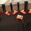 Lot Of Eight Avon Collection Teddy Bear Christmas Ornaments Metal Red