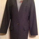 Jason Prescott Collection Women's Sz14 Blazer Jacket Charcoal Gray 100% Wool