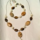 Made In Thailand Two Pc Set 16” Necklace 7” Bracelet Polished Stones Handmade