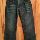 Hollywood The Jean People Girls Sz 10 Low Boot Cut Distressed Blue Denim Jeans