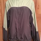 afi Sport Women’s Sz XL Dark Gray Green Windbreaker Jacket Zip Front Drawstring