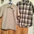 Lot Of Two Dickies & Gap Kids Boys M (8) Button Front Short Sleeve Shirts PlaId