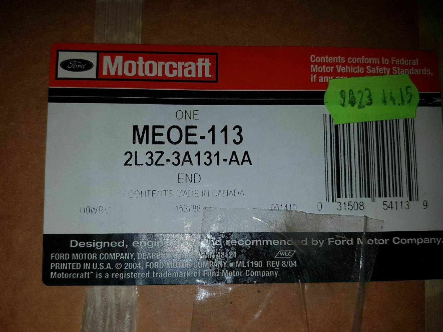 Details about  / Motorcraft Tie Rod End Front Driver Left Side Inner Interior MEOE-113