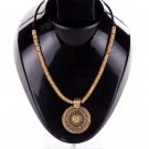 HANDMADE BRASS RINGS PENDANT NECKLACE