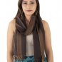 HANDMADE BLACK SIDE PATTERN WOOL SCARVES