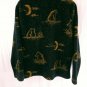Bear Ridge Outfitters Black Brown Polyester  Fleece Womens Jacket Bears Size L