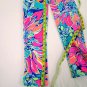 Lilly Pulitzer Capri Yoga Leggings Womens XS Crop AthleticEUC Polyester Spandex