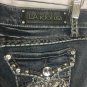 LA Idol Jeans Womens Bling Pockets 33 X 32 Bootcut Jeweled