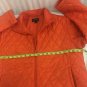 Lands End Jacket Womens Size Large 14-16 Quilted Nylon Lightweight Orange