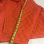Lands End Jacket Womens Size Large 14-16 Quilted Nylon Lightweight Orange